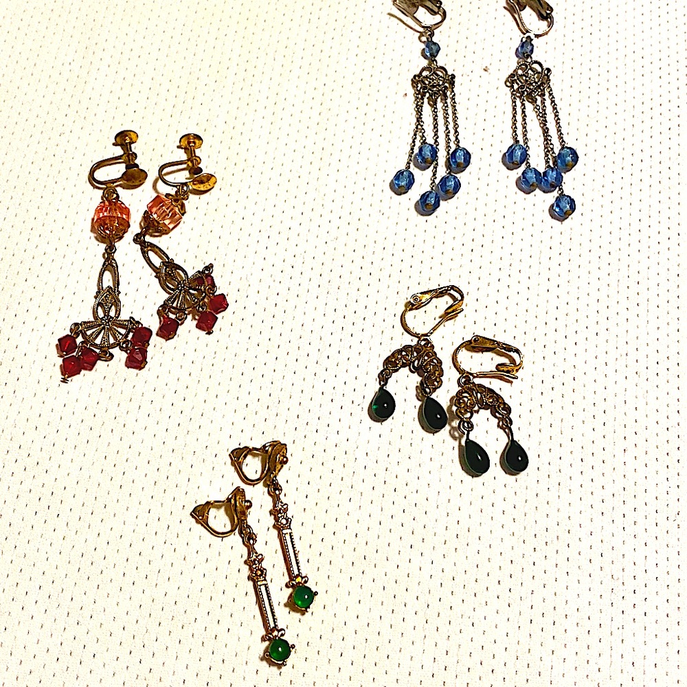 Lot of 4 Vintage Earrings